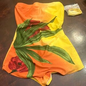 One piece romper like swimsuit